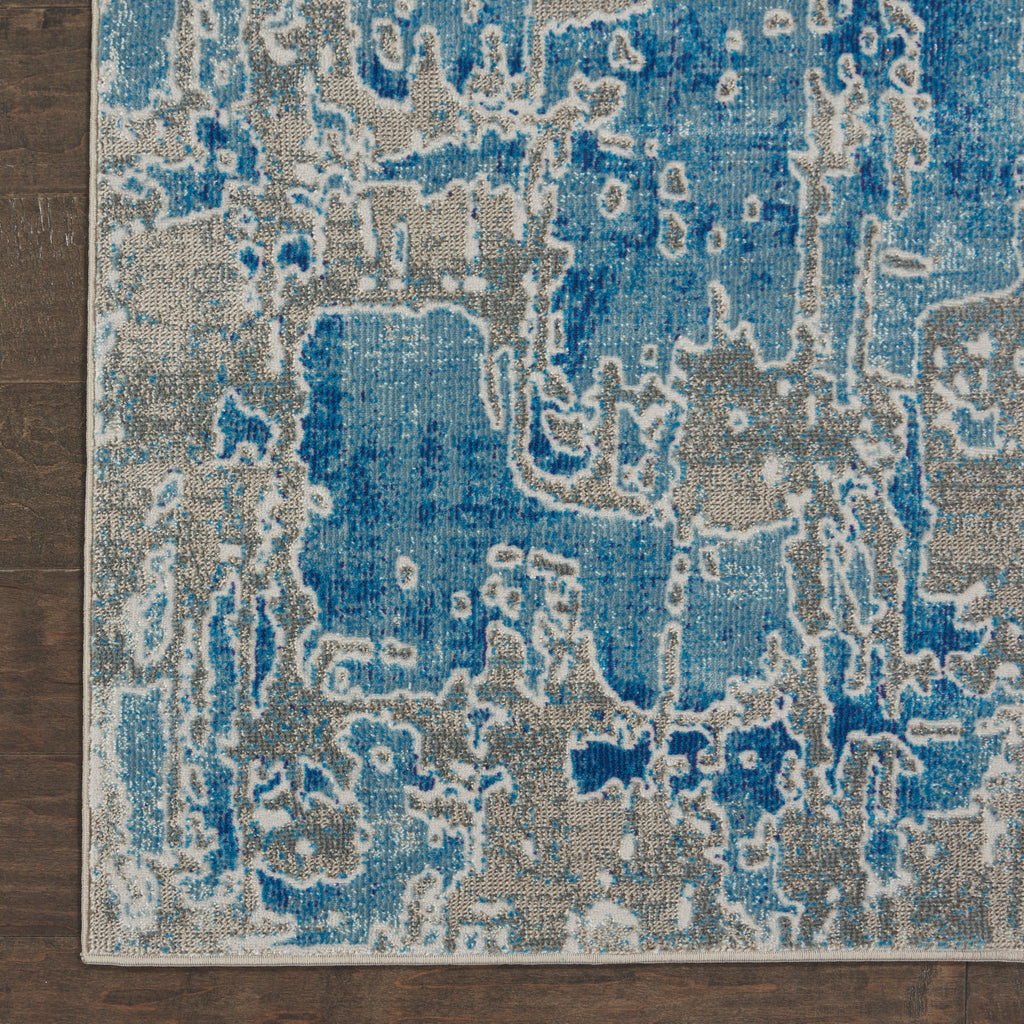 Entice ENE06 Grey/Blue Area Rug by Nourison Room Image Feature