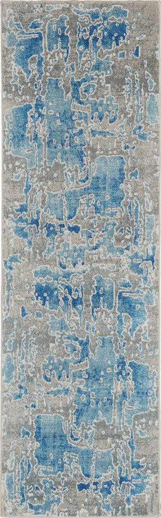 Entice ENE06 Grey/Blue Area Rug by Nourison