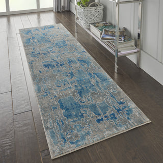 Entice ENE06 Grey/Blue Area Rug by Nourison