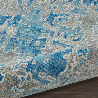 Entice ENE06 Grey/Blue Area Rug by Nourison