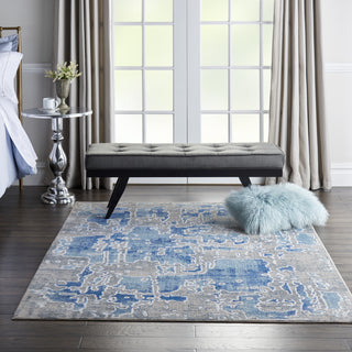 Entice ENE06 Grey/Blue Area Rug by Nourison