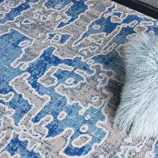 Entice ENE06 Grey/Blue Area Rug by Nourison