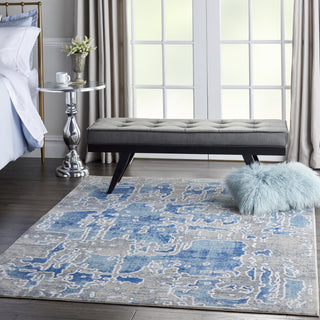 Entice ENE06 Grey/Blue Area Rug by Nourison