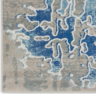 Entice ENE06 Grey/Blue Area Rug by Nourison