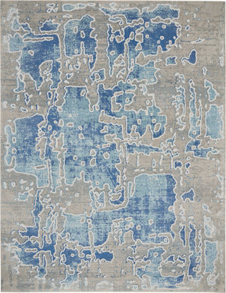 Entice ENE06 Grey/Blue Area Rug by Nourison