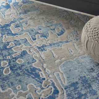 Entice ENE06 Grey/Blue Area Rug by Nourison