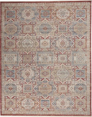 Nourison Enchanting Home ENH02 Blue/Brick Area Rug