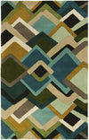 Surya Envelopes ENV-5001 Teal Area Rug by Mike Farrell 5' x 8'