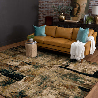 Karastan Elements Envision Aquamarine Area Rug Lifestyle Image Feature