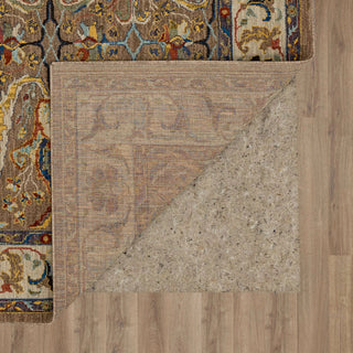 Karastan Pandora Envy Taupe Area Rug Backing (Pad Not Included)