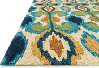 Loloi Enzo EZ-03 Ivory / Blue Area Rug Corner Shot