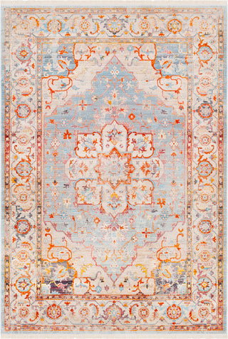 Surya Ephesians EPC-2303 Burnt Orange Saffron Rose Cream Beige Medium Gray Silver Pale Pink Black Area Rug main image