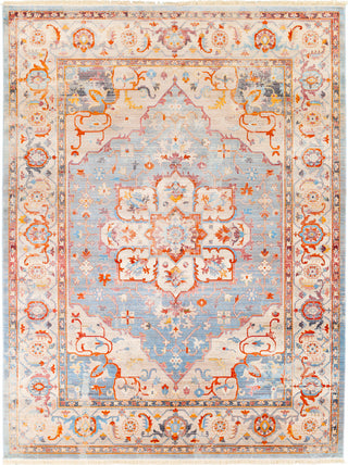 Surya Ephesians EPC-2303 Burnt Orange Saffron Rose Cream Beige Medium Gray Silver Pale Pink Black Area Rug Main Image 8 X 10