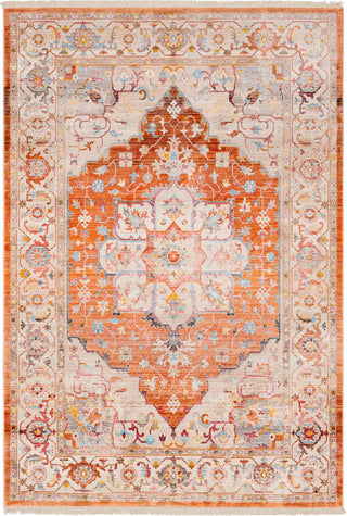 Surya Ephesians EPC-2304 Burnt Orange Pale Pink Medium Gray Cream Beige Aqua Silver Saffron Camel Area Rug main image