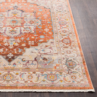 Surya Ephesians EPC-2304 Burnt Orange Pale Pink Medium Gray Cream Beige Aqua Silver Saffron Camel Area Rug Detail Image