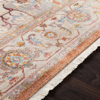 Surya Ephesians EPC-2304 Burnt Orange Pale Pink Medium Gray Cream Beige Aqua Silver Saffron Camel Area Rug Texture Image