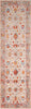 Surya Ephesians EPC-2305 Pale Pink Rose Bright Red Silver Gray Beige Cream Saffron Burnt Orange Aqua Area Rug Runner Image