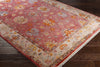 Surya Ephesians EPC-2306 Pale Pink Rose Medium Gray Silver Cream Beige Saffron Burnt Orange Bright Red Aqua Area Rug Corner Image
