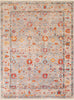 Surya Ephesians EPC-2307 Saffron Burnt Orange Medium Gray Silver Beige Cream Pale Pink Rose Aqua Black Area Rug Main Image 8 X 10