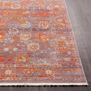 Surya Ephesians EPC-2308 Pale Pink Silver Gray Burnt Orange Rose Saffron Cream Beige Aqua Bright Red Area Rug Detail Image