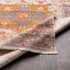 Surya Ephesians EPC-2311 Pale Pink Rose Aqua Silver Gray Medium Saffron Burnt Orange Beige Bright Red Area Rug Pile Image