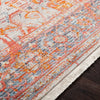 Surya Ephesians EPC-2311 Pale Pink Rose Aqua Silver Gray Medium Saffron Burnt Orange Beige Bright Red Area Rug Texture Image