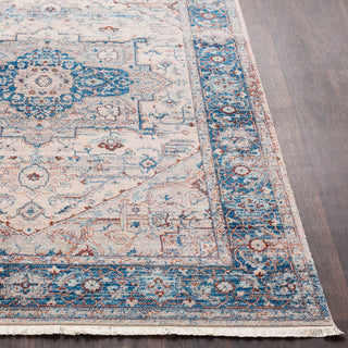 Surya Ephesians EPC-2312 Sky Blue Cream Aqua Medium Gray Beige Burnt Orange Bright Red Area Rug Detail Image