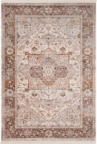 Surya Ephesians EPC-2313 Dark Brown Pale Pink Beige Medium Gray Silver Aqua Area Rug main image