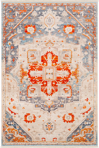 Surya Ephesians EPC-2314 Burnt Orange Bright Red Aqua Rose Saffron Cream Beige Medium Gray Silver Black Area Rug main image