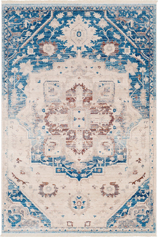 Surya Ephesians EPC-2315 Sky Blue Cream Beige Burnt Orange Bright Red Area Rug main image