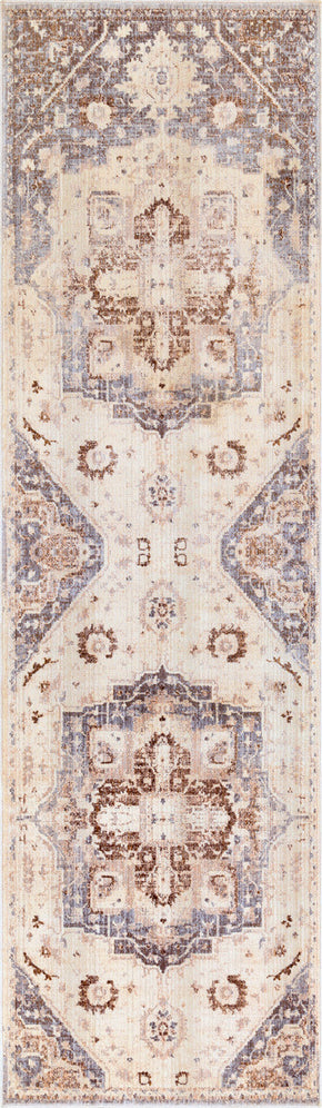 Surya Ephesians EPC-2316 Silver Gray Medium Cream Beige Dark Brown Black Area Rug Runner Image