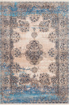 Surya Ephesians EPC-2322 Aqua Sky Blue Cream Beige Silver Gray Medium Black Area Rug Mirror main image