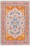 Surya Ephesians EPC-2325 Aqua Saffron Burnt Orange Bright Red Cream Beige Sky Blue Rose Pale Pink Area Rug Mirror main image