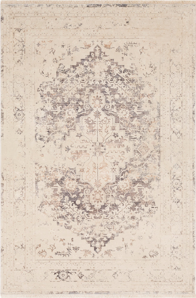 Surya Ephesians EPC-2329 Beige Cream Silver Gray Medium Area Rug Mirror main image