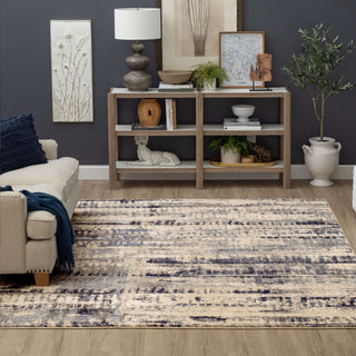 Karastan Vanguard by Drew and Jonathan Home Ephemeral Ink Blue Area Rug Lifestyle Image