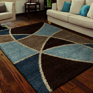 Orian Rugs Era Divulge Chocolate/Multi Area Rug Room Scene Feature