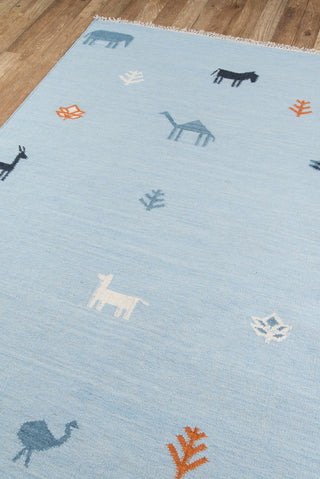 Momeni Thompson Porter Blue Area Rug by Erin Gates Corner Image