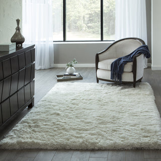 Momeni Enchanted Shag ENS-1 White Area Rug Runner Image Feature