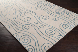 Surya Escape ESP-3001 Aqua Hand Tufted Area Rug by Somerset Bay 5x8 Corner
