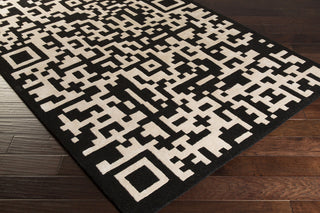 Surya Essence ESS-7688 Black Hand Tufted Area Rug 5x8 Corner