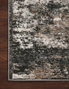 Loloi II Estelle EST-03 Charcoal/Granite Area Rug Corner On Wood