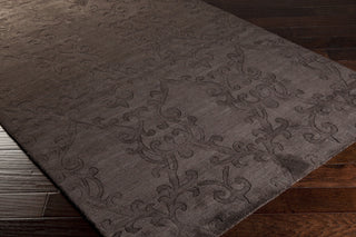 Surya Etching ETC-4922 Chocolate Hand Loomed Area Rug 5x8 Corner
