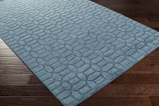 Surya Etching ETC-4986 Teal Area Rug 5x8 Corner