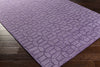 Surya Etching ETC-4990 Bright Purple Hand Loomed Area Rug 5x8 Corner