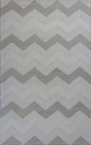 KAS Eternity 1077 Ivory Chevron Hand Tufted Area Rug