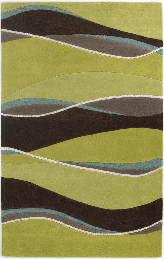 KAS Eternity 1084 Lime/Mocha Landscapes Hand Tufted Area Rug