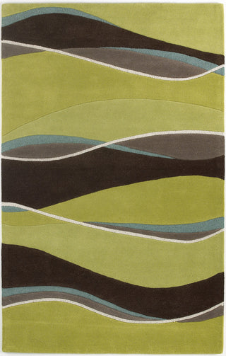 KAS Eternity 1084 Lime/Mocha Landscapes Hand Tufted Area Rug