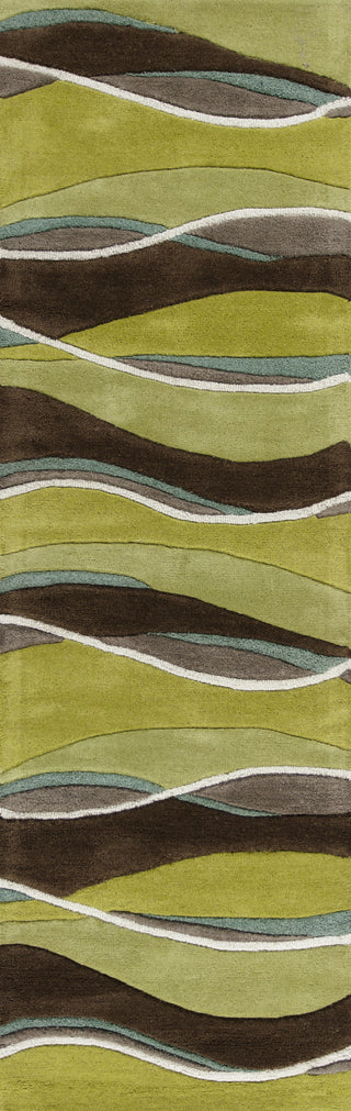 KAS Eternity 1084 Lime/Mocha Landscapes Hand Tufted Area Rug 
