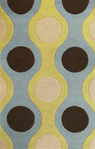 KAS Eternity 1090 LtBlue/Citron Plasma Hand Tufted Area Rug