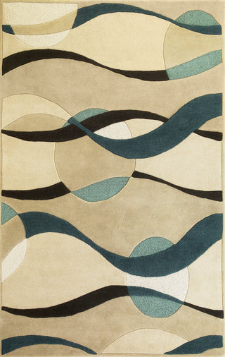 KAS Eternity 1093 Ivory/Blue Orbit Hand Tufted Area Rug